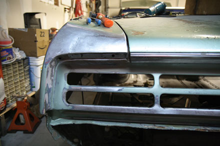 Rear patch welded onto 67 GTO quarter panel