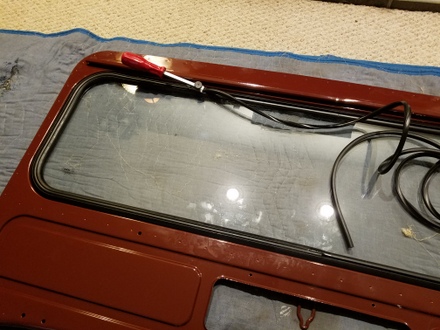 Installing windshield gasket CJ3A