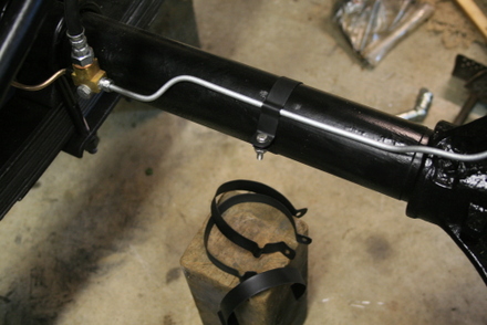 Front axle brake lines on Willys CJ3A