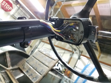 Underside of signal stat with wire guide