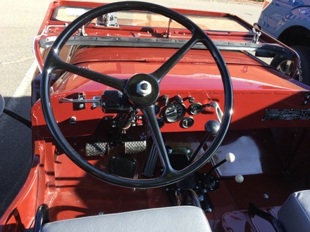 painted Willys Jeep steering wheel