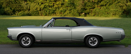 1967 GTO side view Linden Green Rally II's